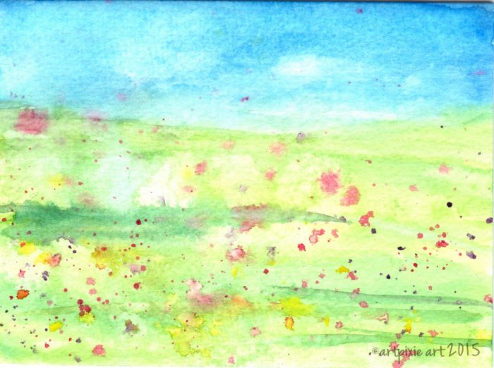 abstract meadow by Amy Sue Stirland